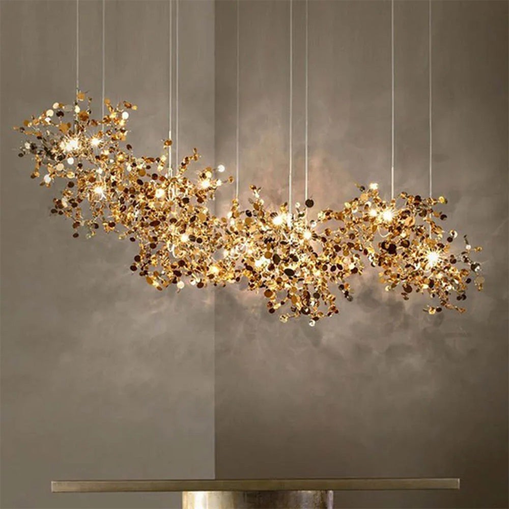 Modern Creative Decorative Leaf Stainless Steel Pendant Light M158