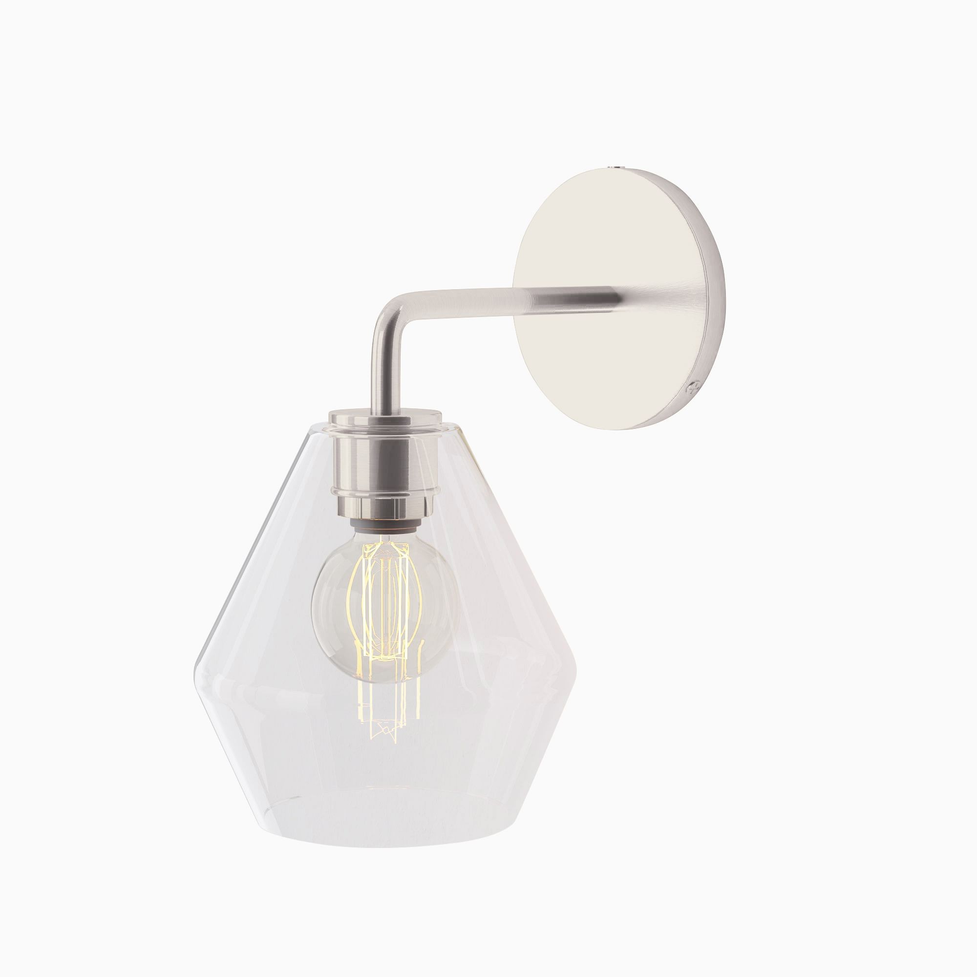 Merin Sculptural Milk Glass Geometric Wall Lamp T241