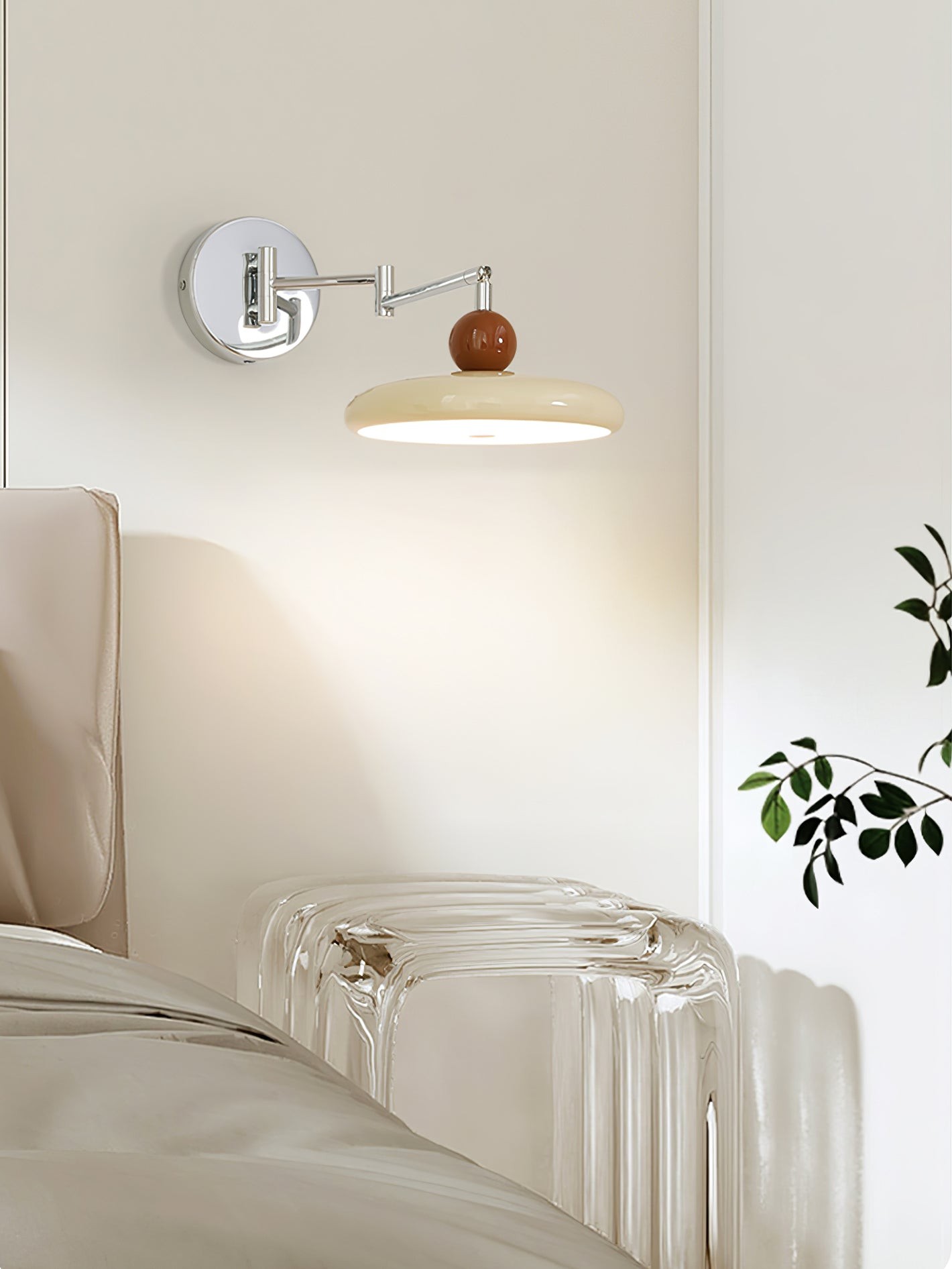 Minimalist French Creative Cream Style Rotatable Swing Arm Wall Lamp M460