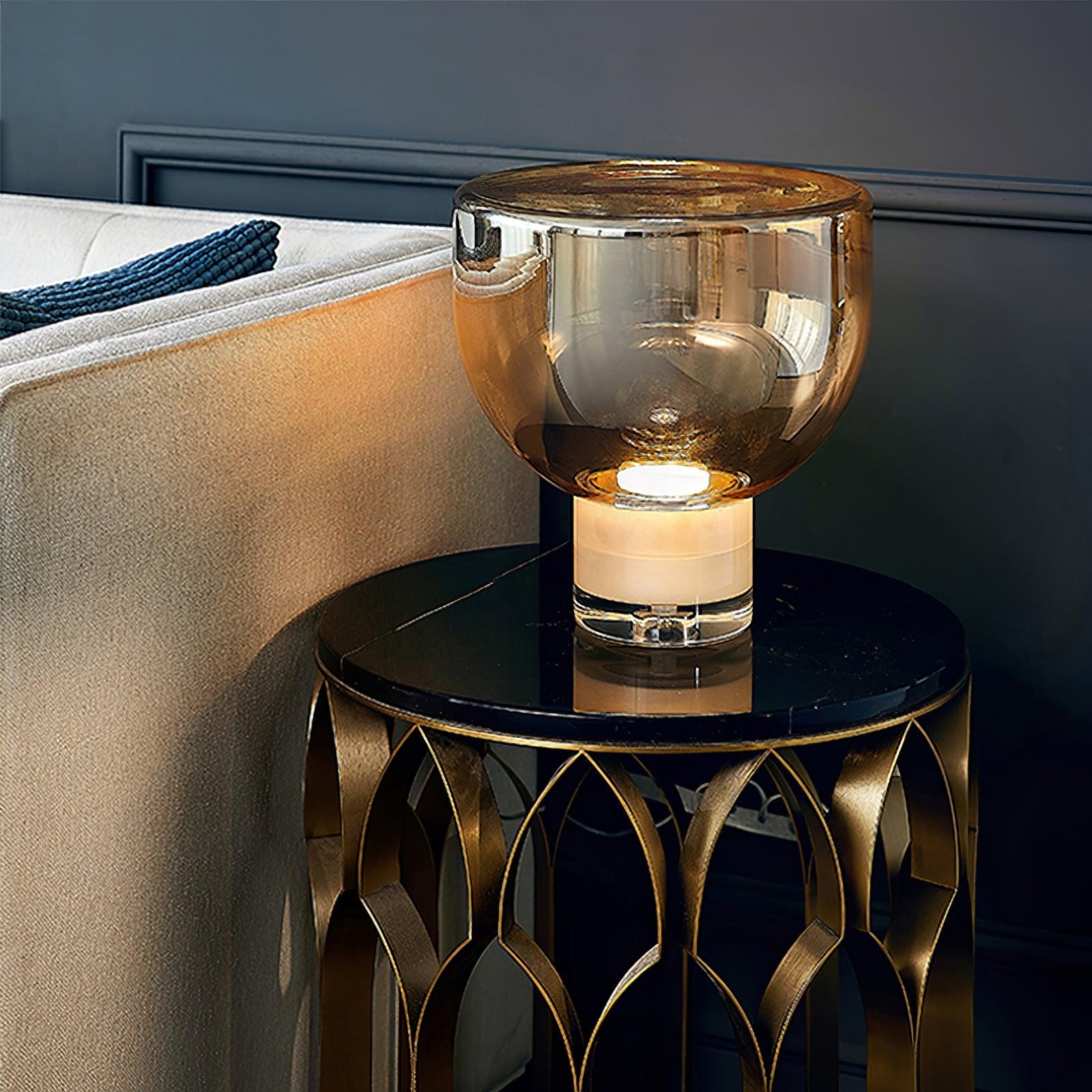 Nordic Simple Modern Luxury Glass Table Lamp For Study Room M412