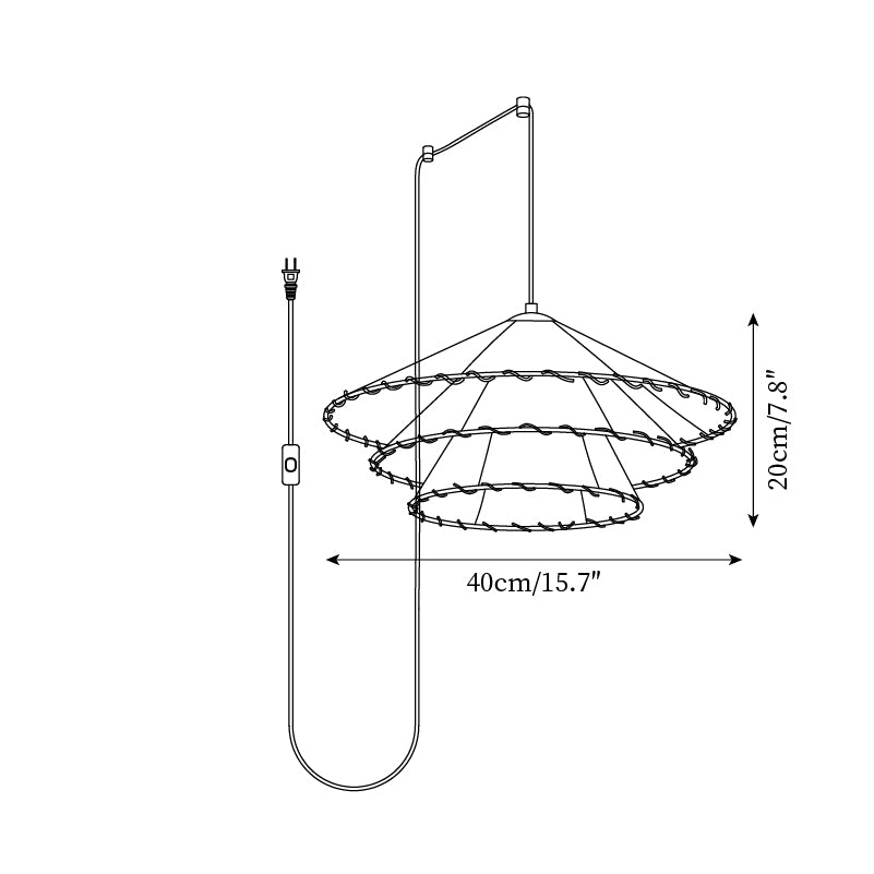 Panya Plug In Pendant Lamp D59