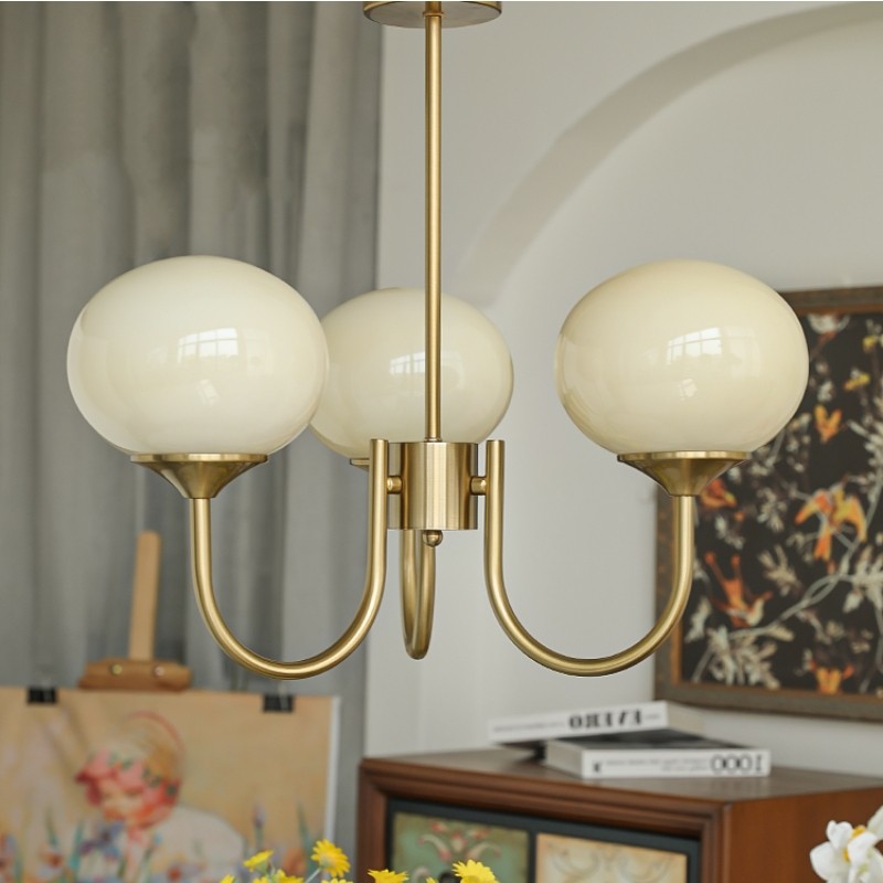 Nordic Bauhaus Glass Marshmallow Chandelier S168