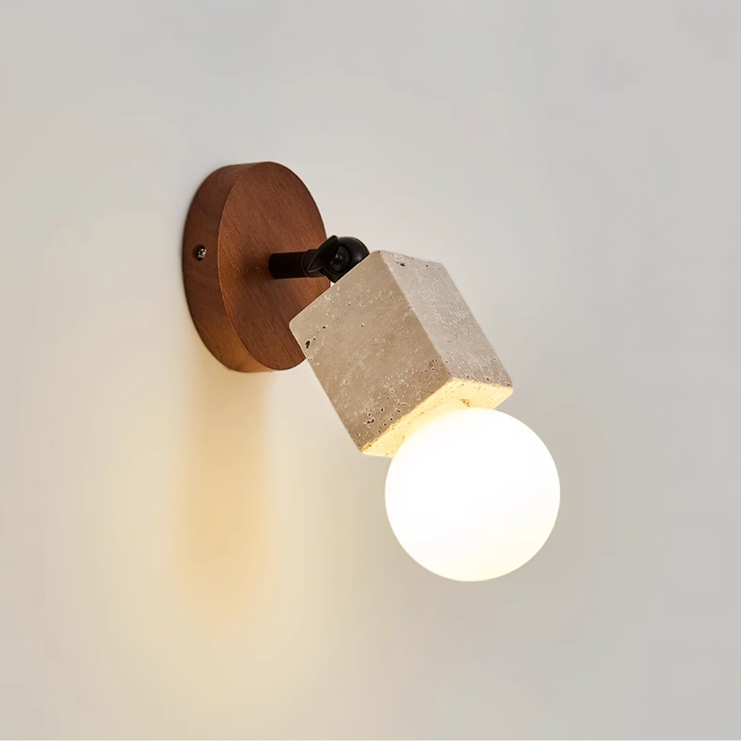 Wabi-Sabi Travertine Adjustable Wall Lamp M04