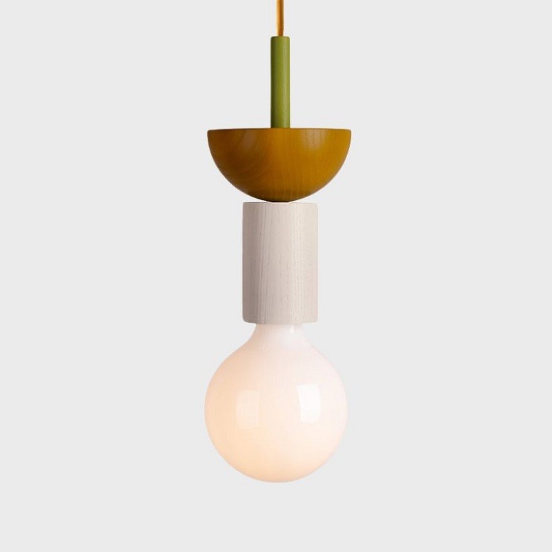 Creative Color Block Wooden Pendant Light S166