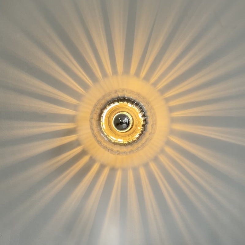 Clara Rays Contemporary Brass Glass Ceiling Light D951