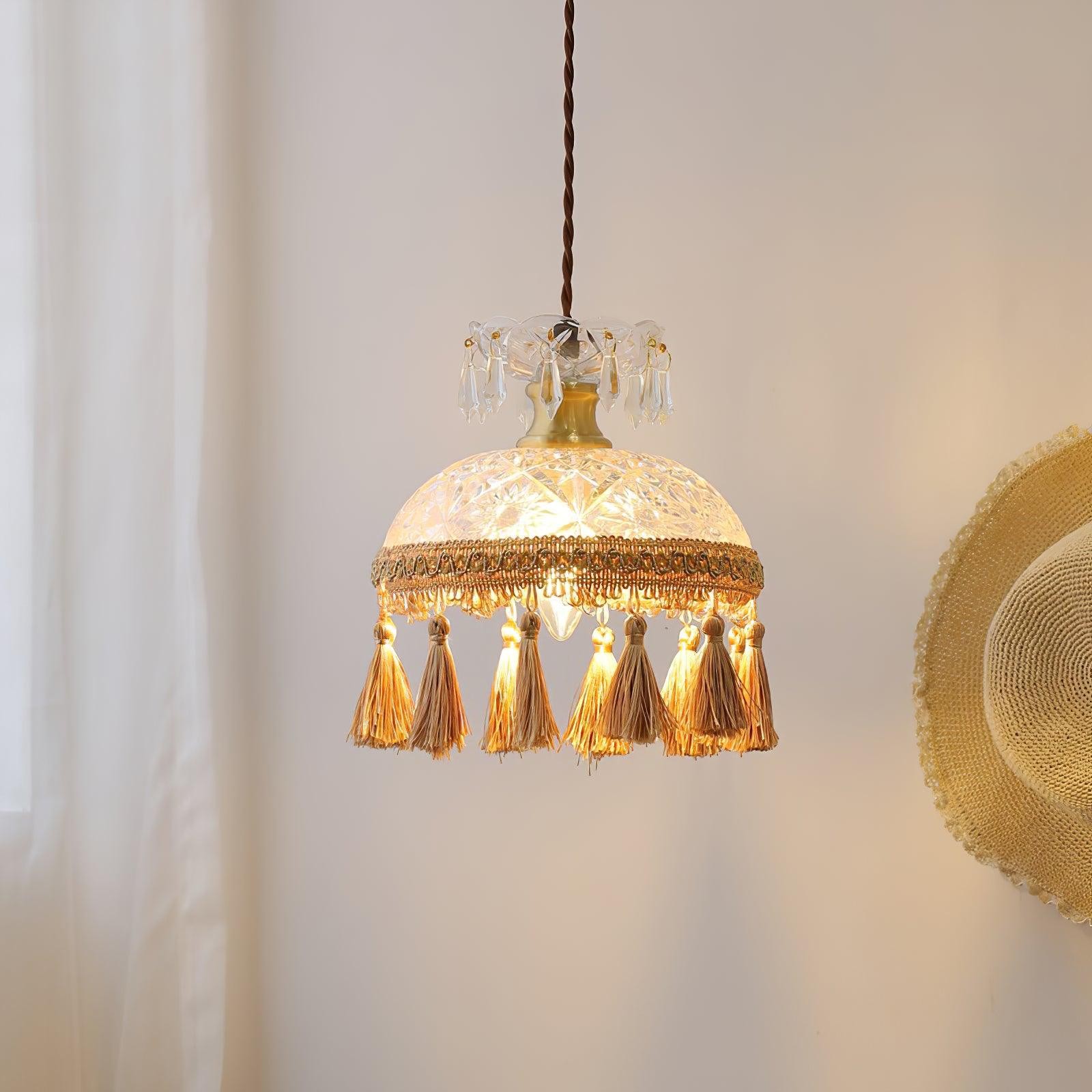 Bowl Tassel Pendant Light M491