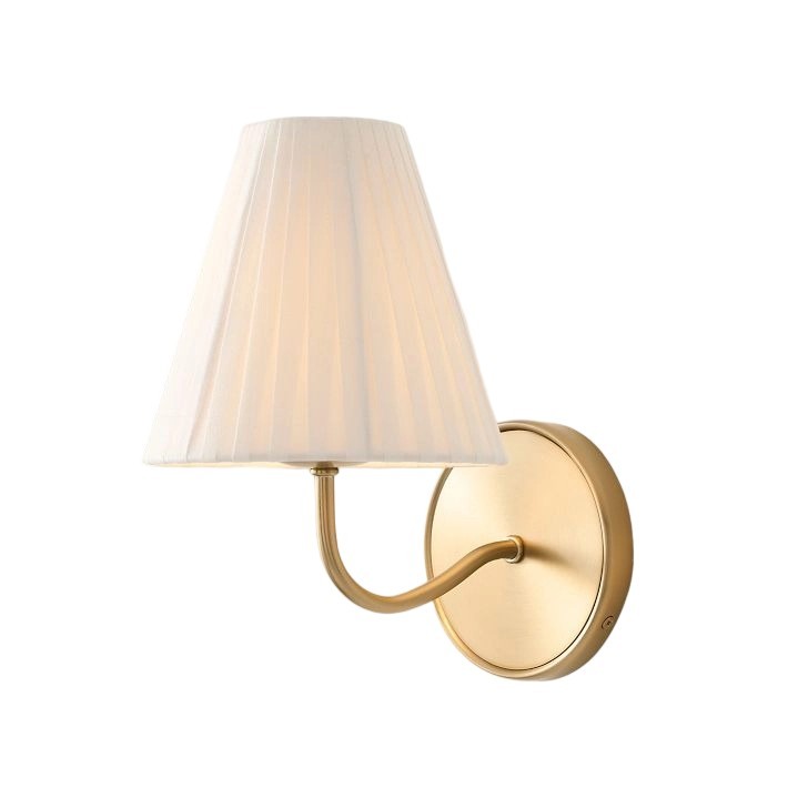 Fibura Sleek Linen Shade Metal Wall Lamp T248