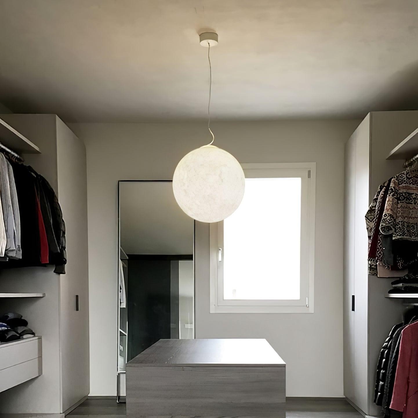 Modern Moon Globe Pendant Light – Minimalist Decorative Lamp for Living Room S369