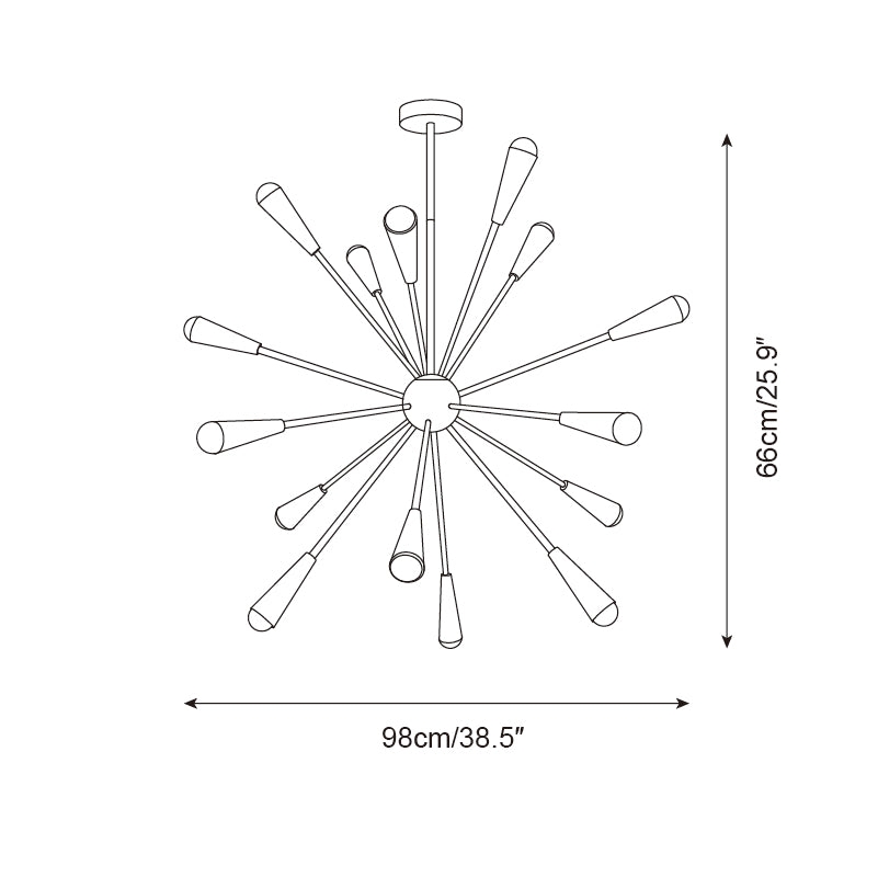 Fireworks Chandelier D82