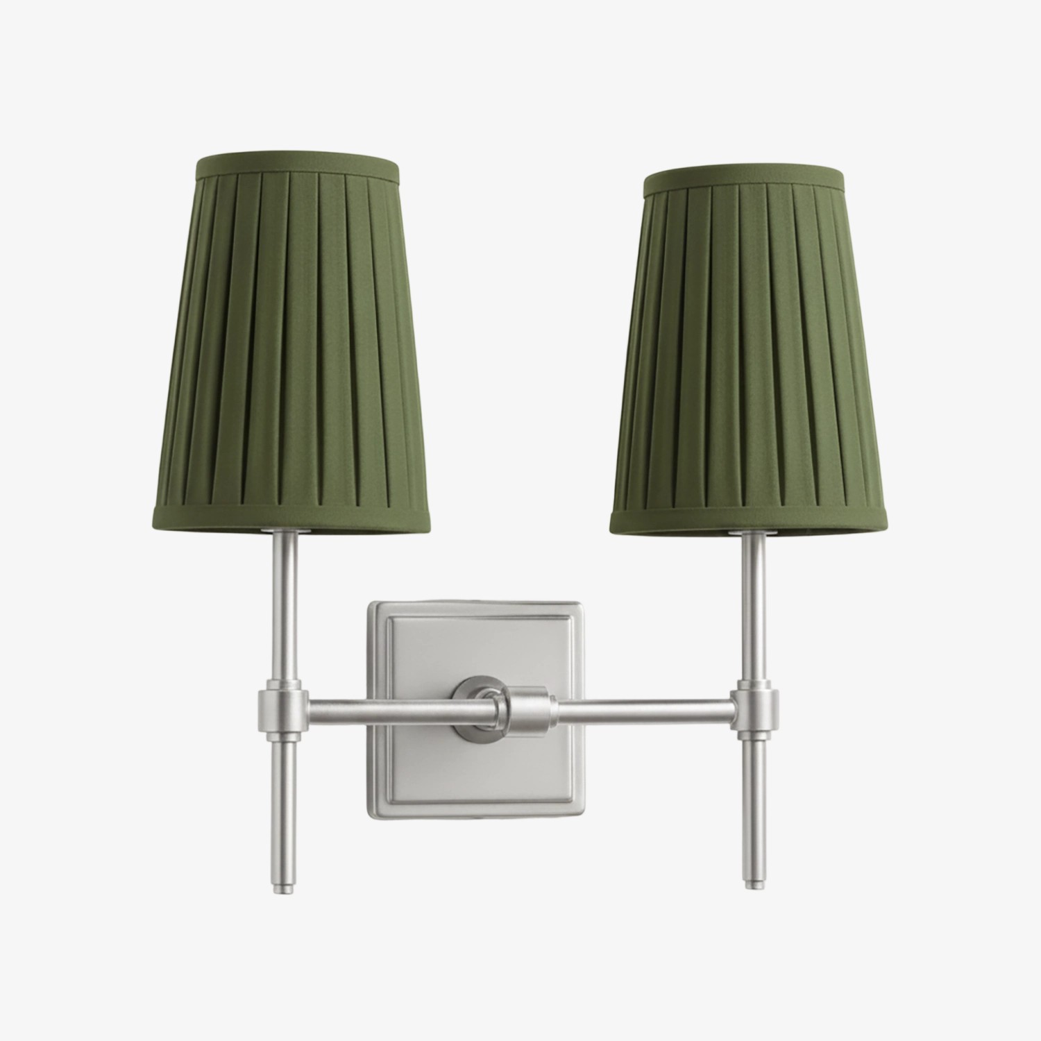 Derlina White Linen Shades Wall Lamp – Retro Metal Multi-Head Lighting Fixture T273