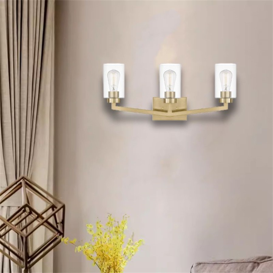 Industrial Cylindrical Brass Wall Lamp For Bathroom S114