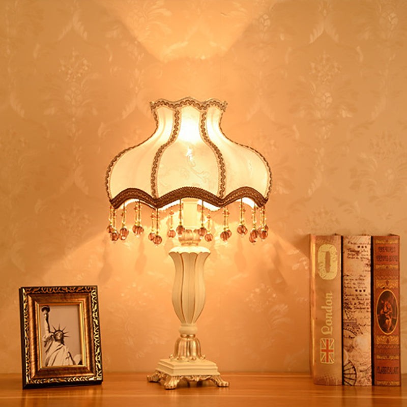 Palace Floral Resin Carved Base Table Lamp M16