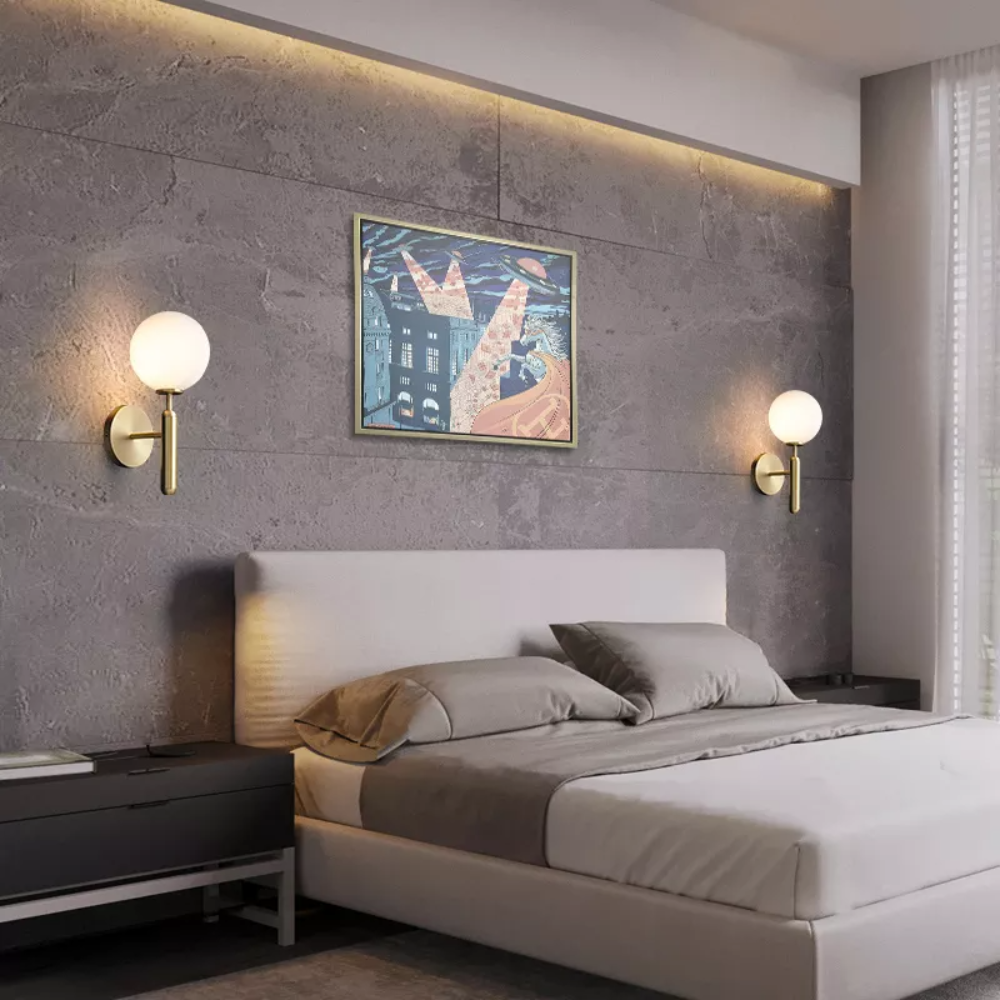 Milky Glow Modern Metal Wall Lamp D791