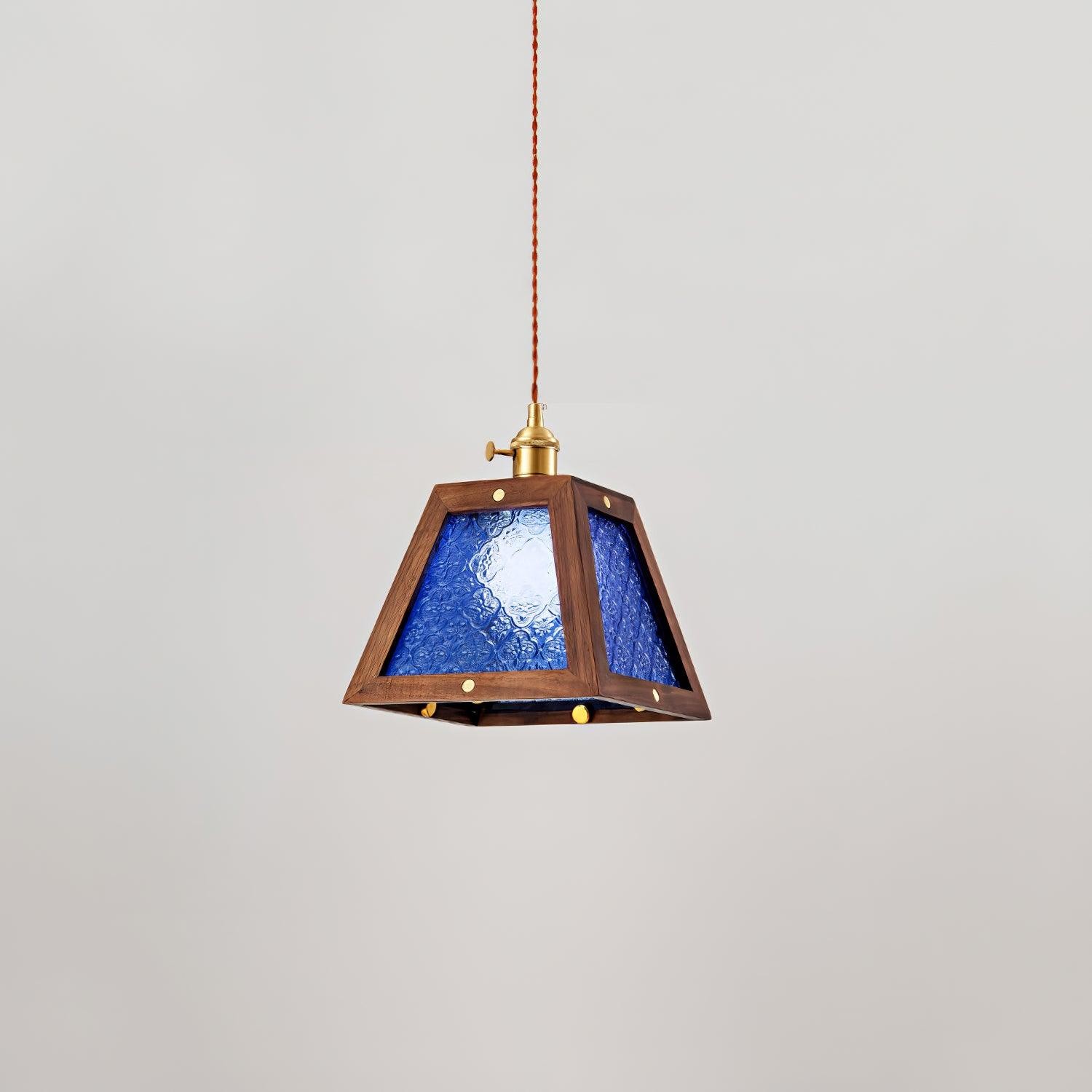 Retro Pattern Glass Pendant Lamp M399