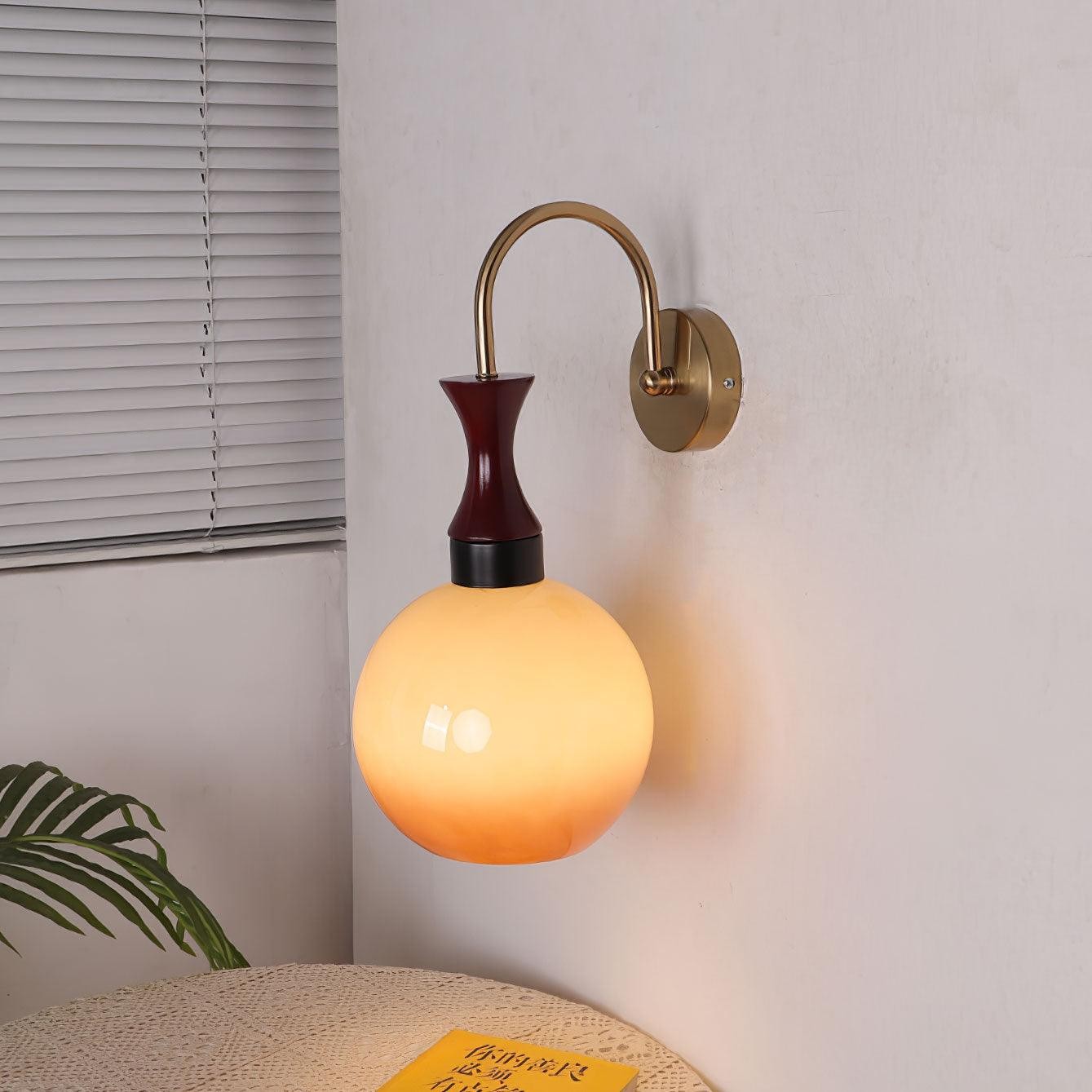 Spherical Yellow Wall Lamp M38