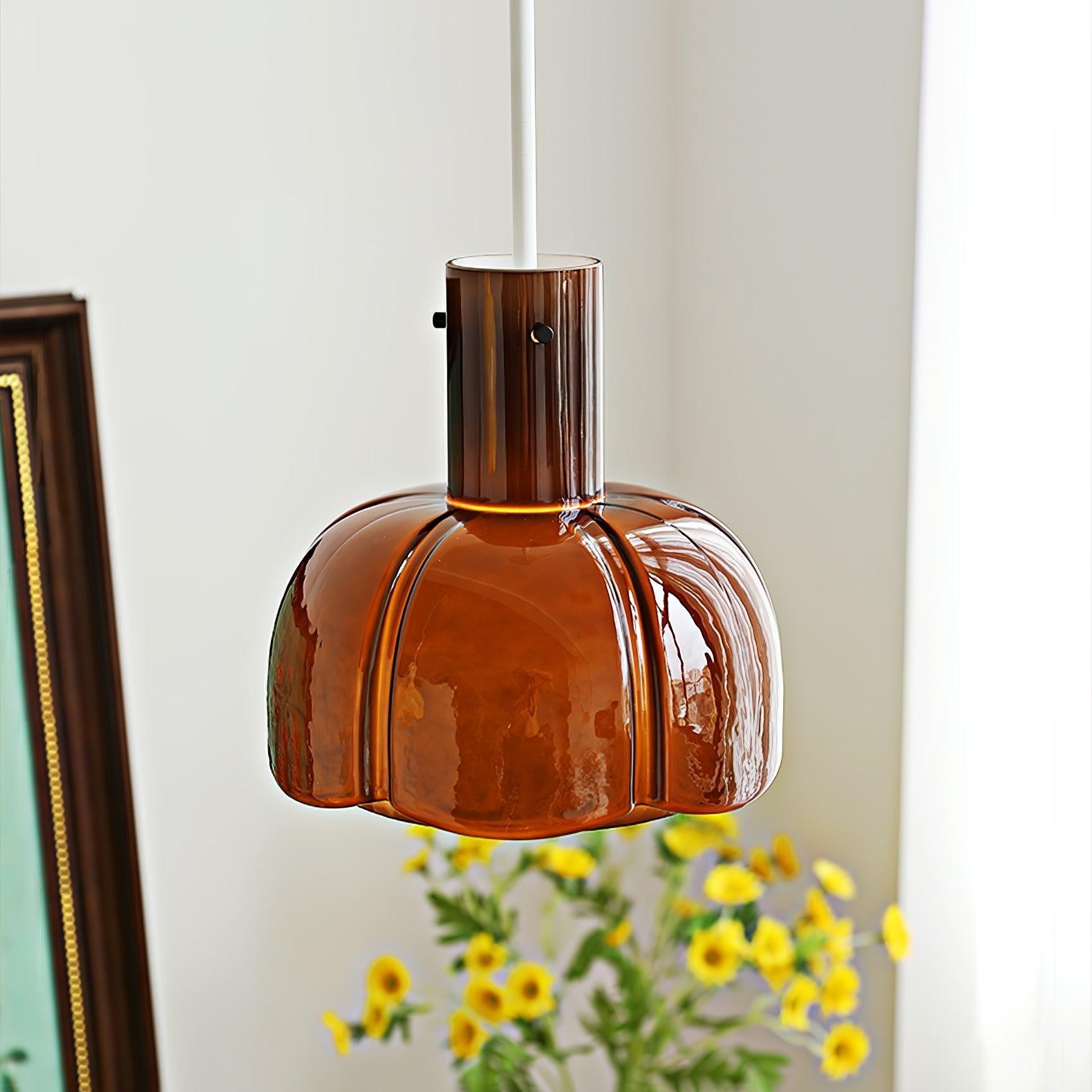 Medieval Style Glass Bud Pendant Lamp M457