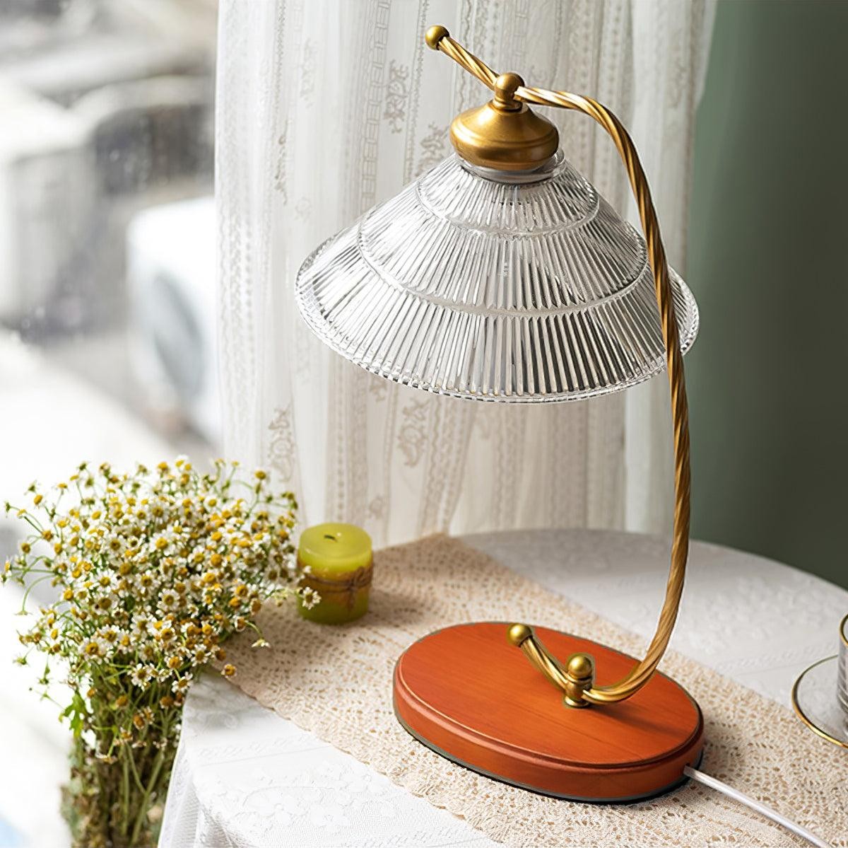 Glass Shade Vintage Reading Lamp M372