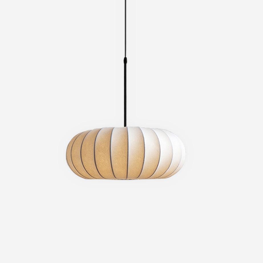 Simple Wabi-sabi White Lantern Fabric Pendant Lamp M105