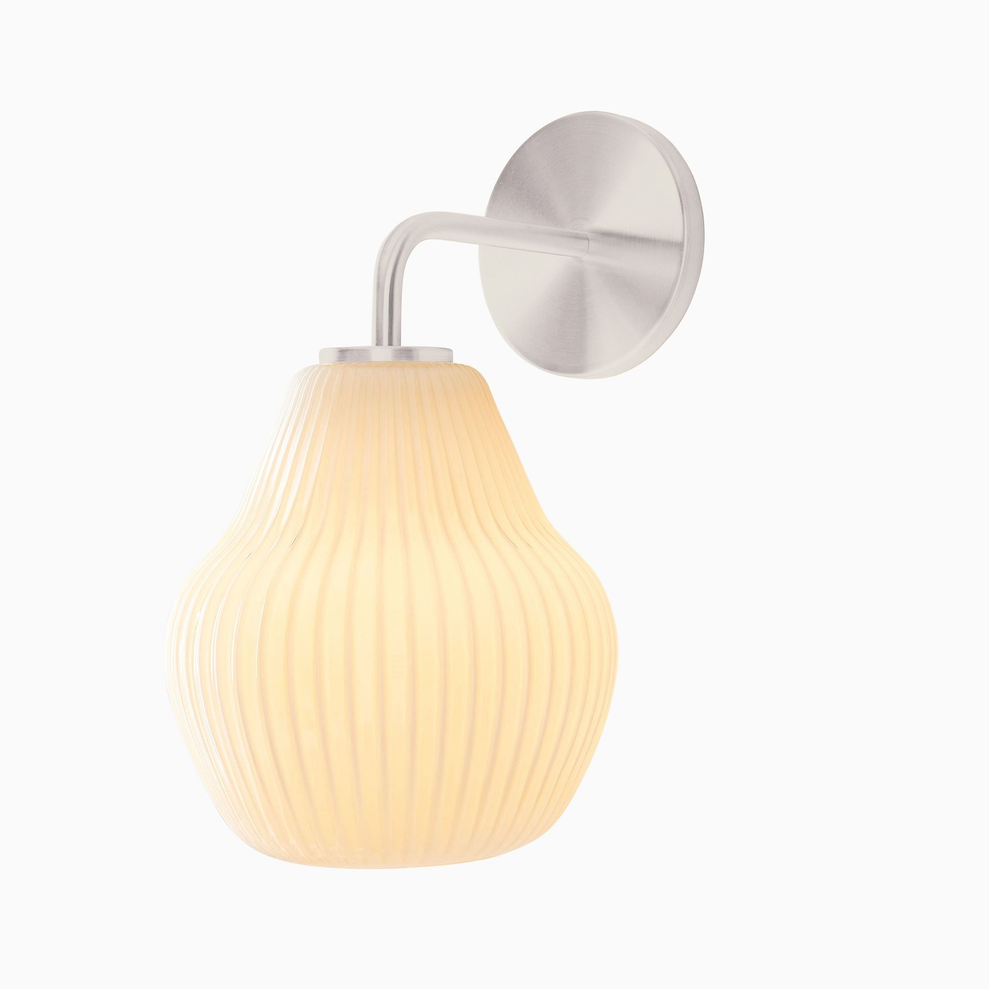 Rivrona Ribbed Glass Wall Sconce - Elegant Modern Lighting for Hallway & Bedroom T220