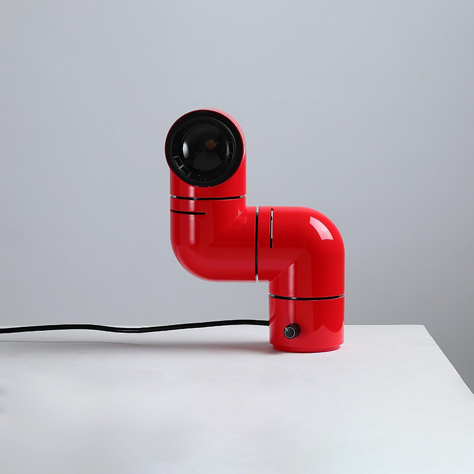 Red Tubular Table Lamp Suitable For Bedroom M20