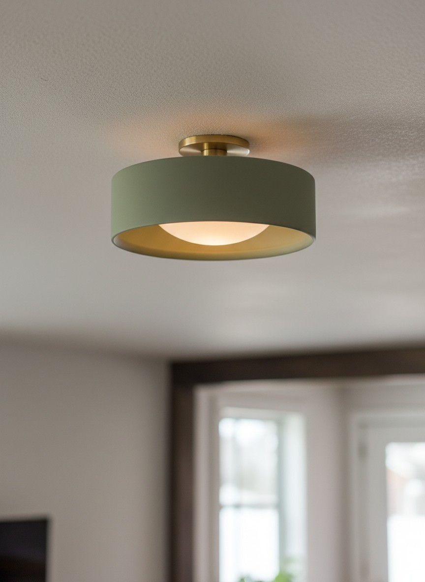 Cerova Elegant Round Porcelain Flush Mount Ceiling Light T165
