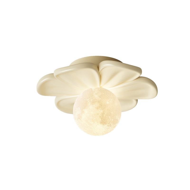 Cream Bloom Flower Ceiling Lamp D408