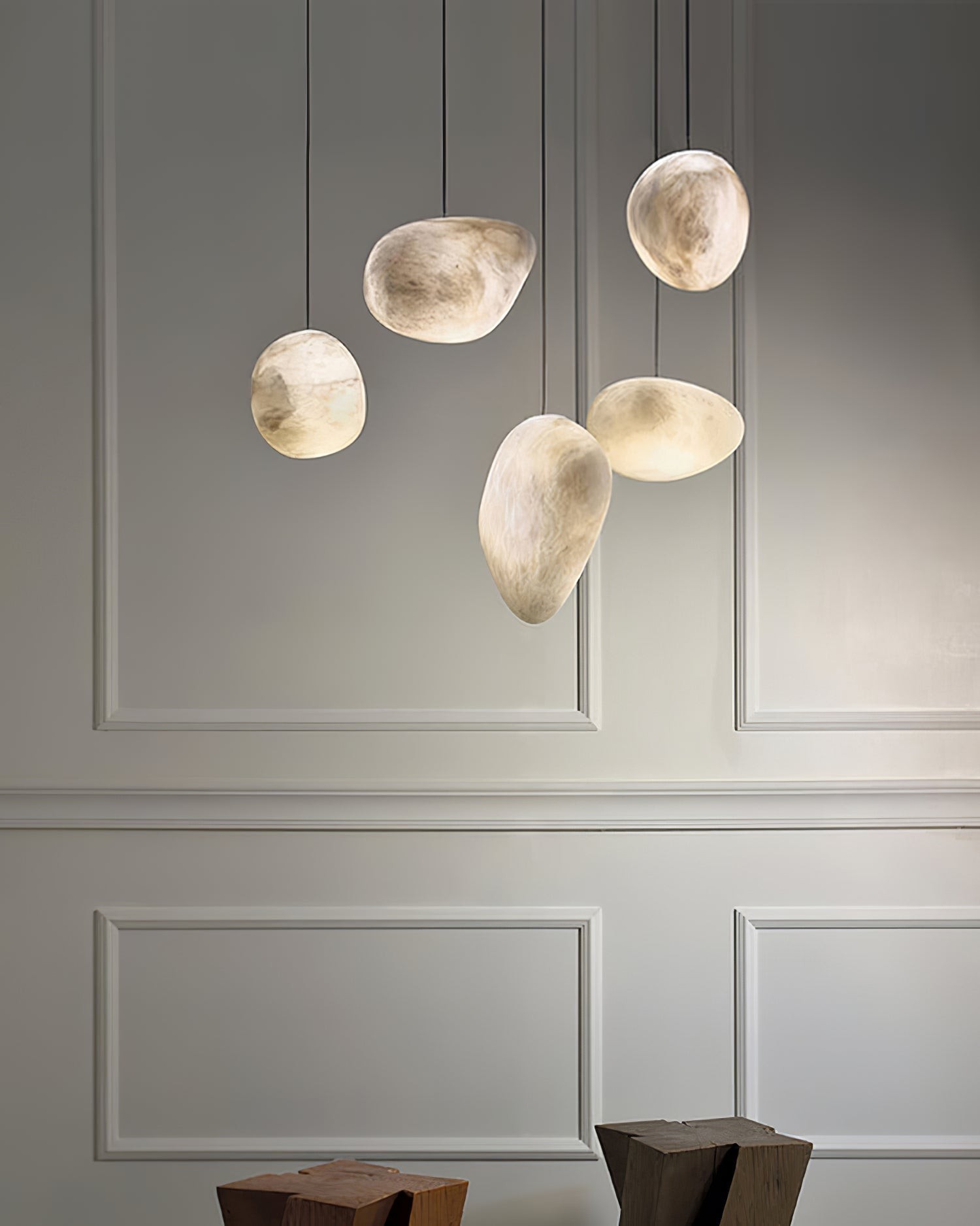 Pebbles Alabaster Pendant Lamp M439