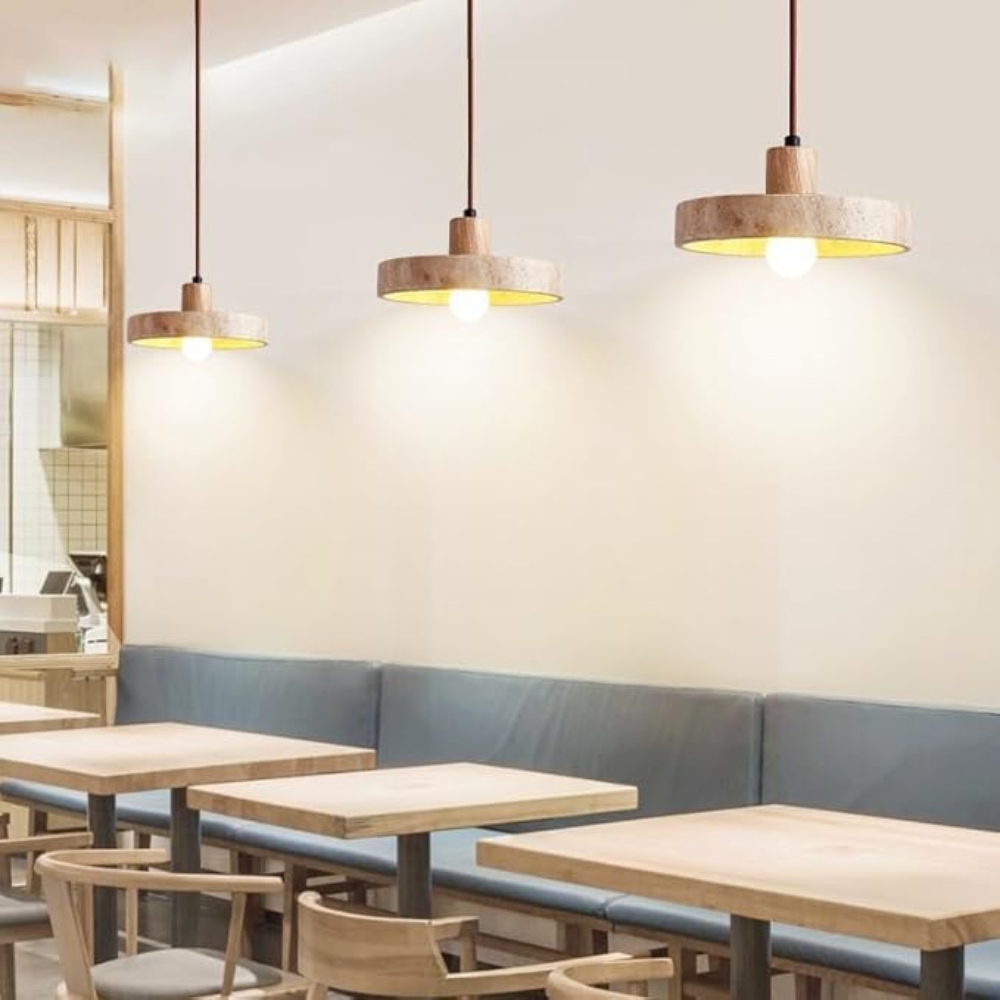 The Star's Radiance Travertine Pendant Light D855