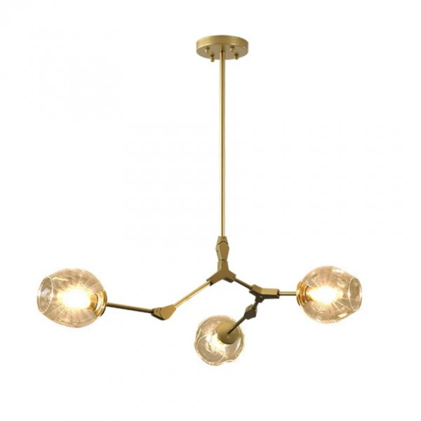 Asymmetrical Articulated Globe Branching Bubble Chandelier