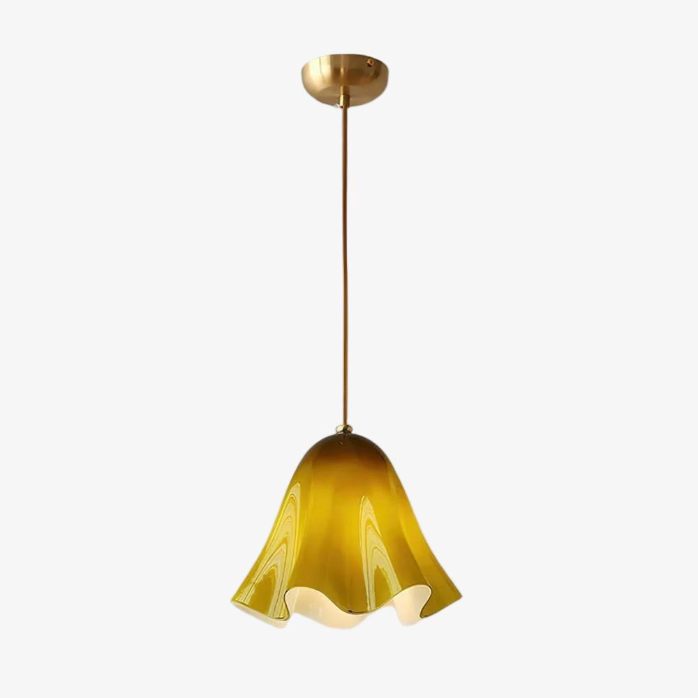 Bellina Artistic Glass Pendant Light - Modern Bloom Inspired Hanging Ceiling Lamp T279