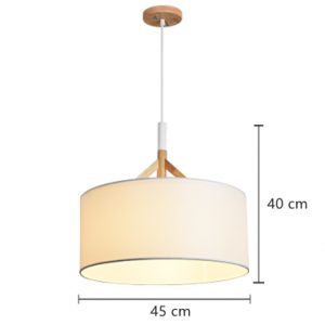 Schemat wymiarowy lampy wiszącej HOME przedstawiający średnicę 45 cm i wysokość 40 cm