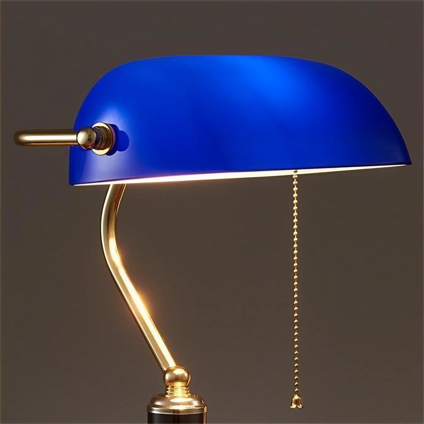 Vintage Glass Banker Desk Lamp Library Table Lamp S53