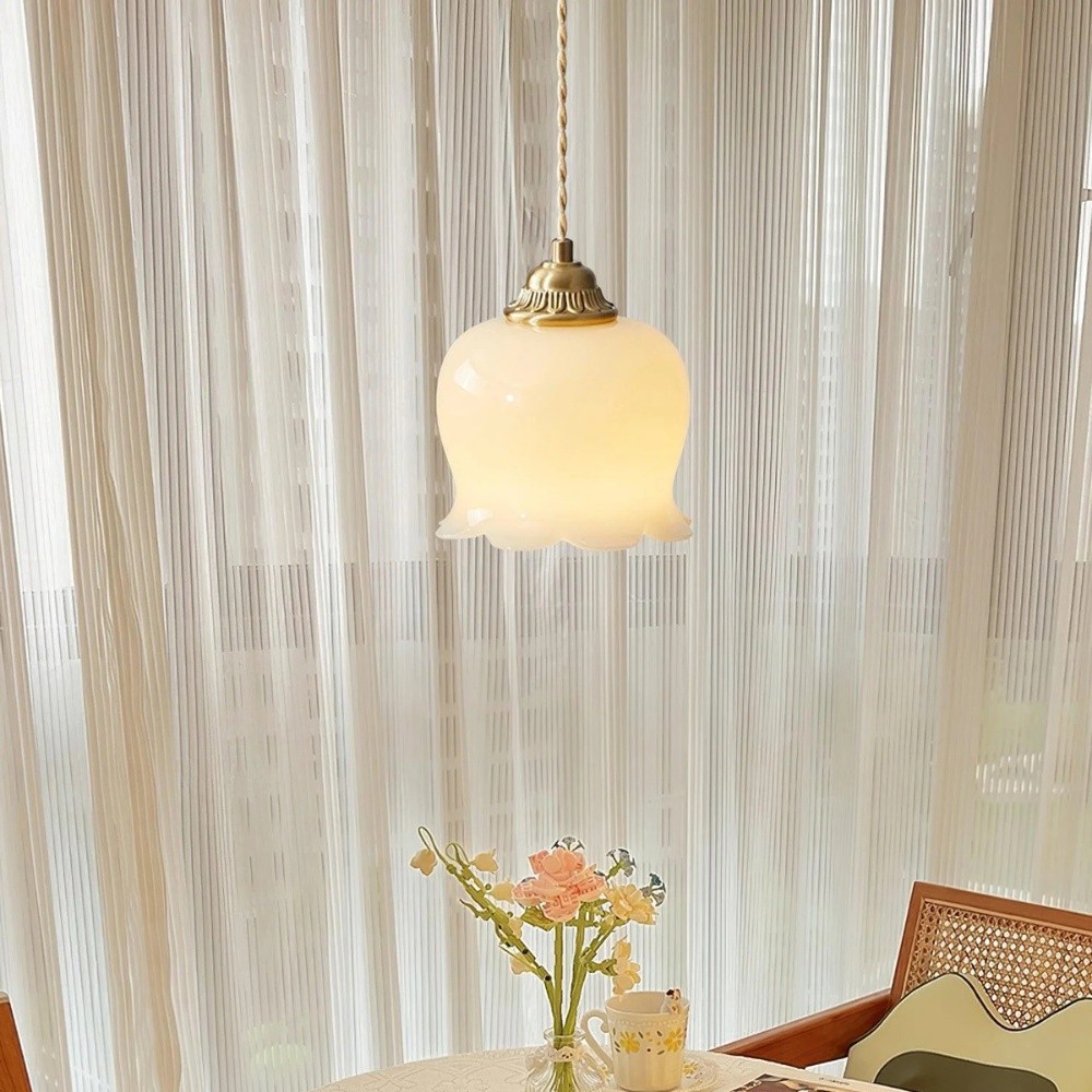 Nordic Milk Valley Flower Pendant Light S130