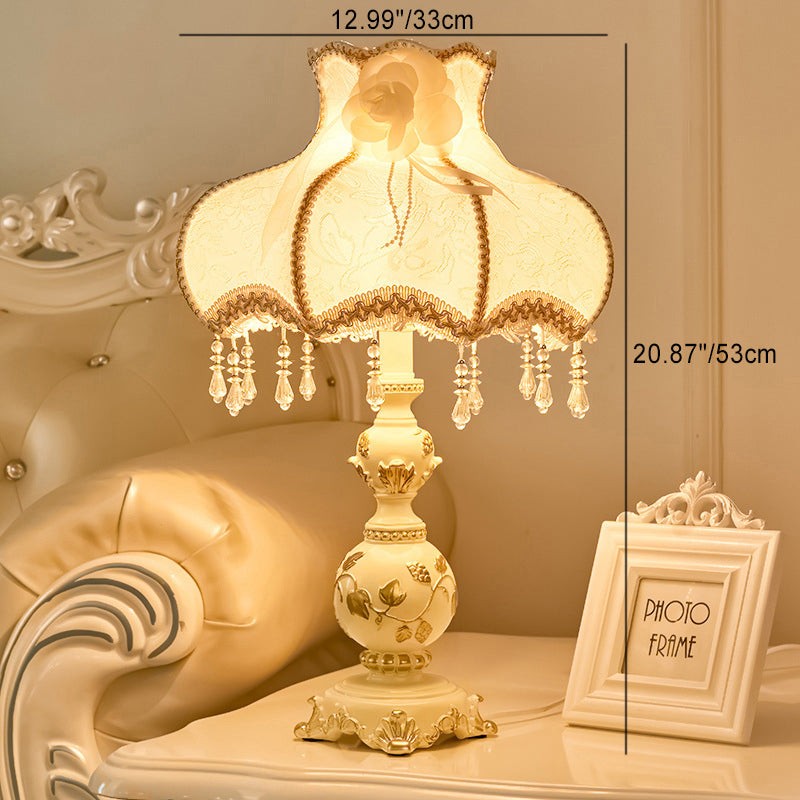 Classic European Vase Base Resin Fabric Table Lamp M108