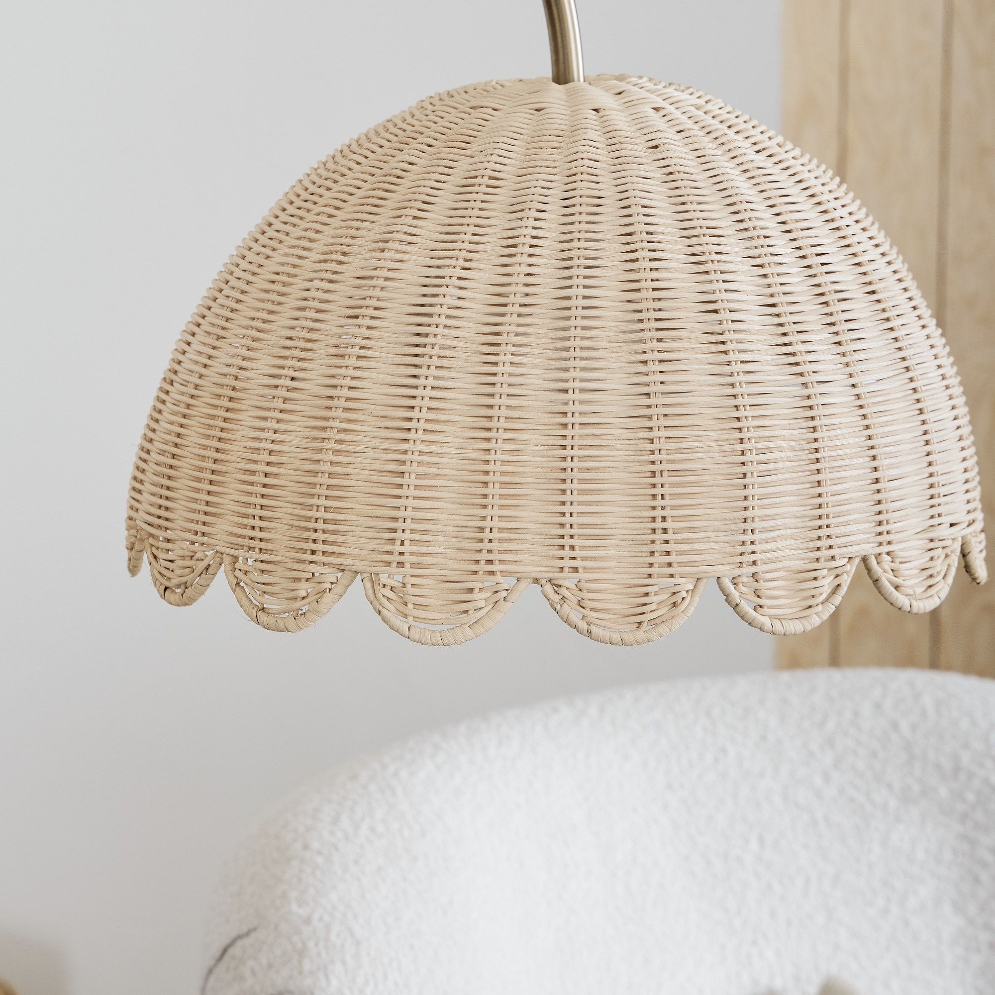 Olvara Natural Rattan Bubble Floor Lamp - Kids Room Lighting with Boho Charm T189