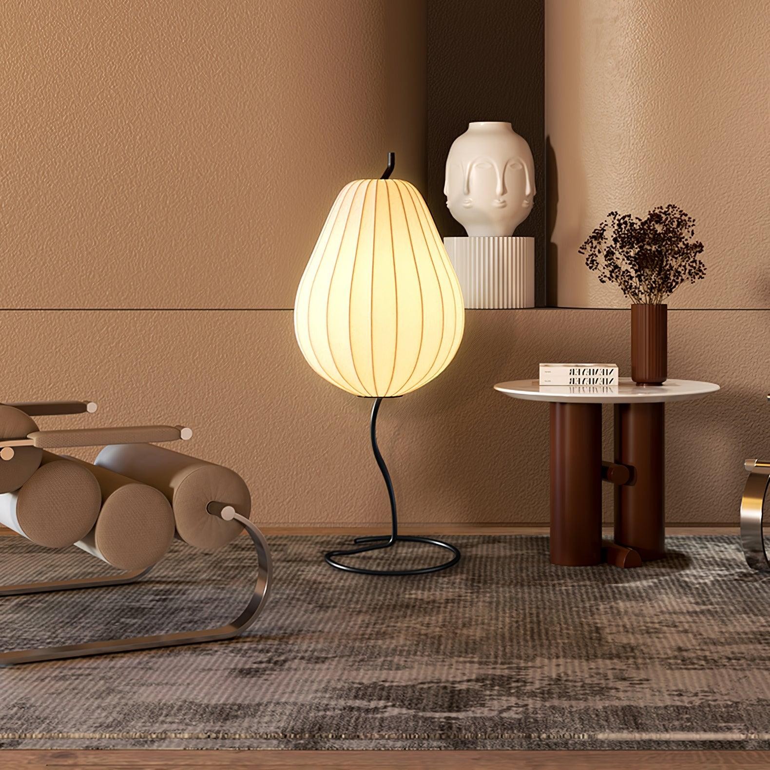 Pear-shaped Shite Floor Lamp Suitable For Living Room M35