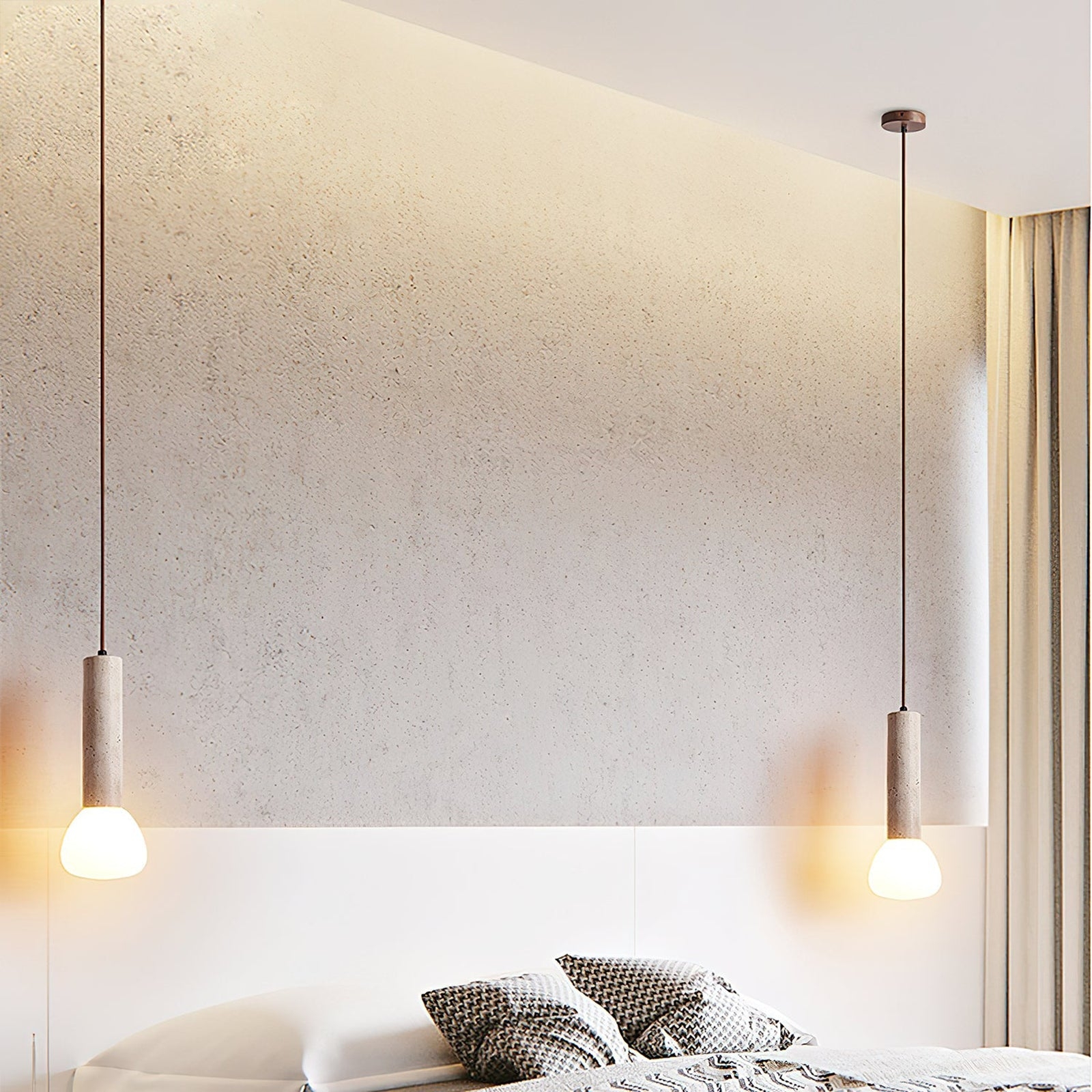 Elegant Travertine Cream Style Pendant Light D920