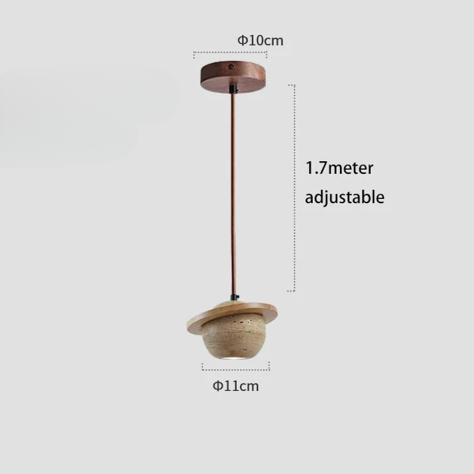 Travertine Planet Pendant Light D927