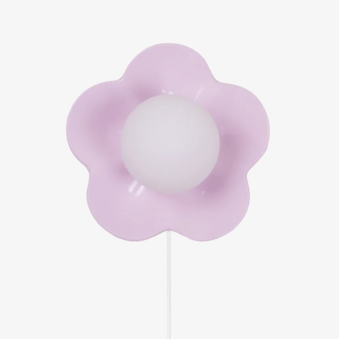 Florixa Blooming Flower Wall Sconce - Plug-in and Hardwired Lamp for Bedroom Decor T505