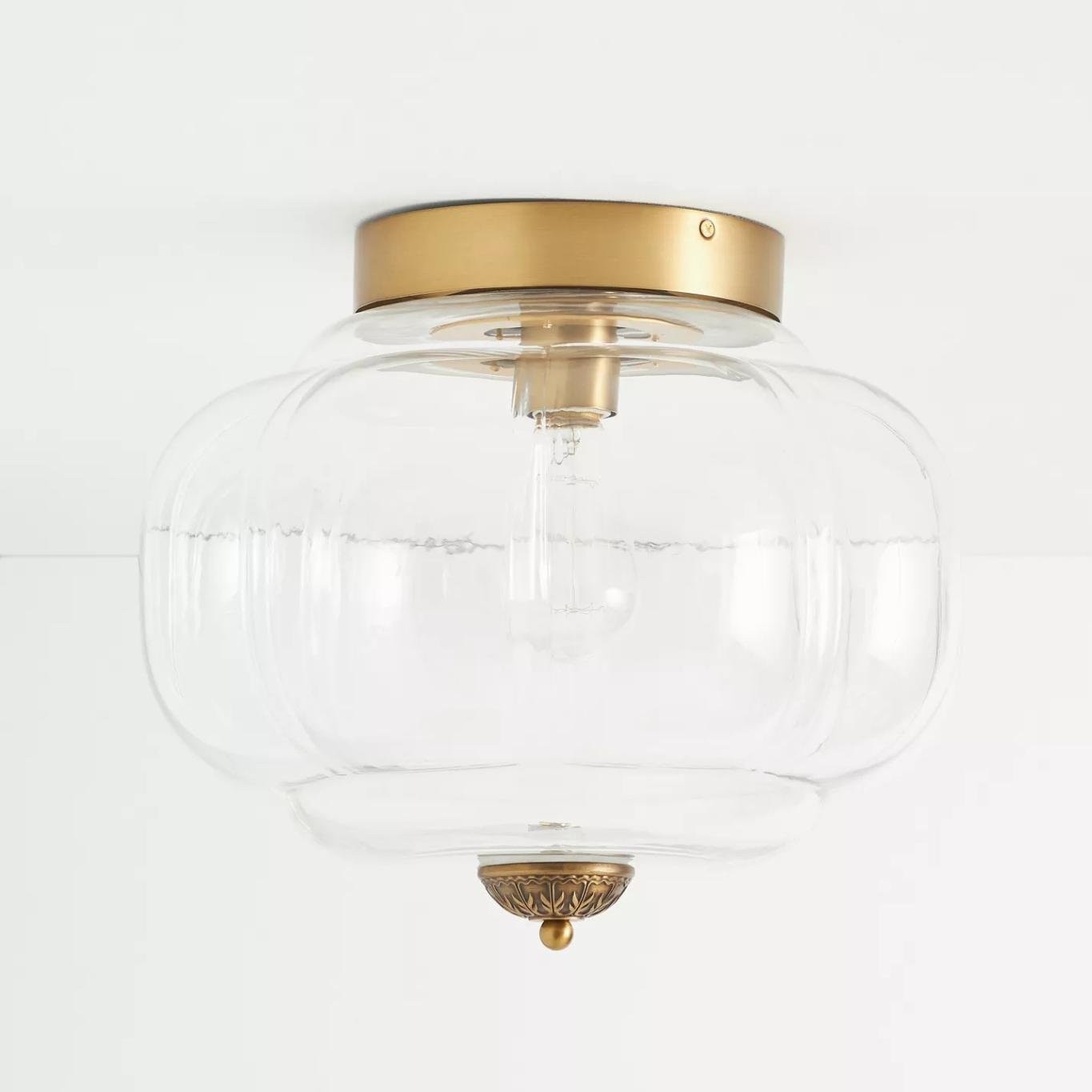 Vintage Eloise Milk Glass Flush Mount Ceiling Light - Vintage Charm Soft Glow T287