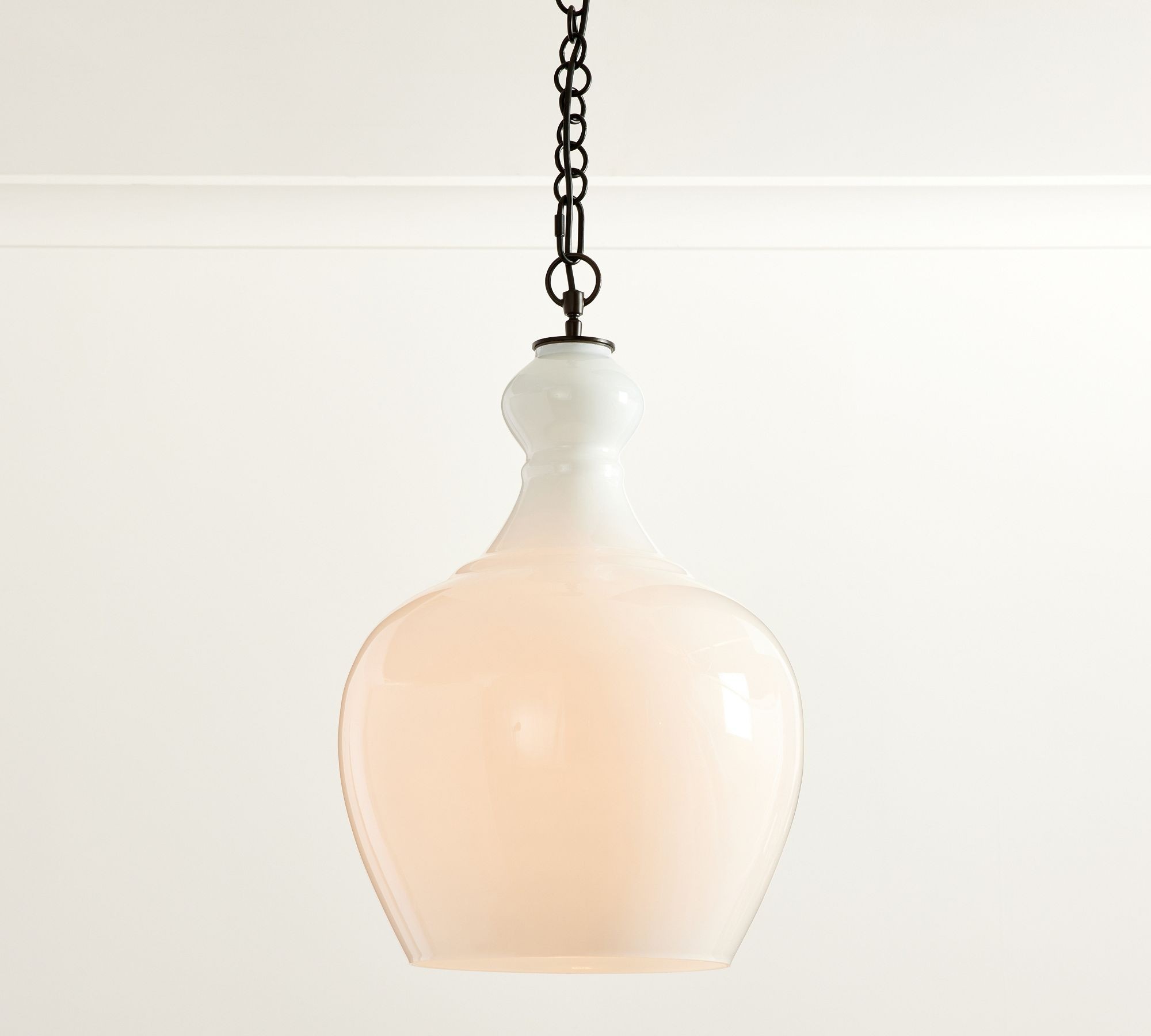 Lawson Glass Pendant Light - Recycled & Milk Glass with Bronze Accent T108