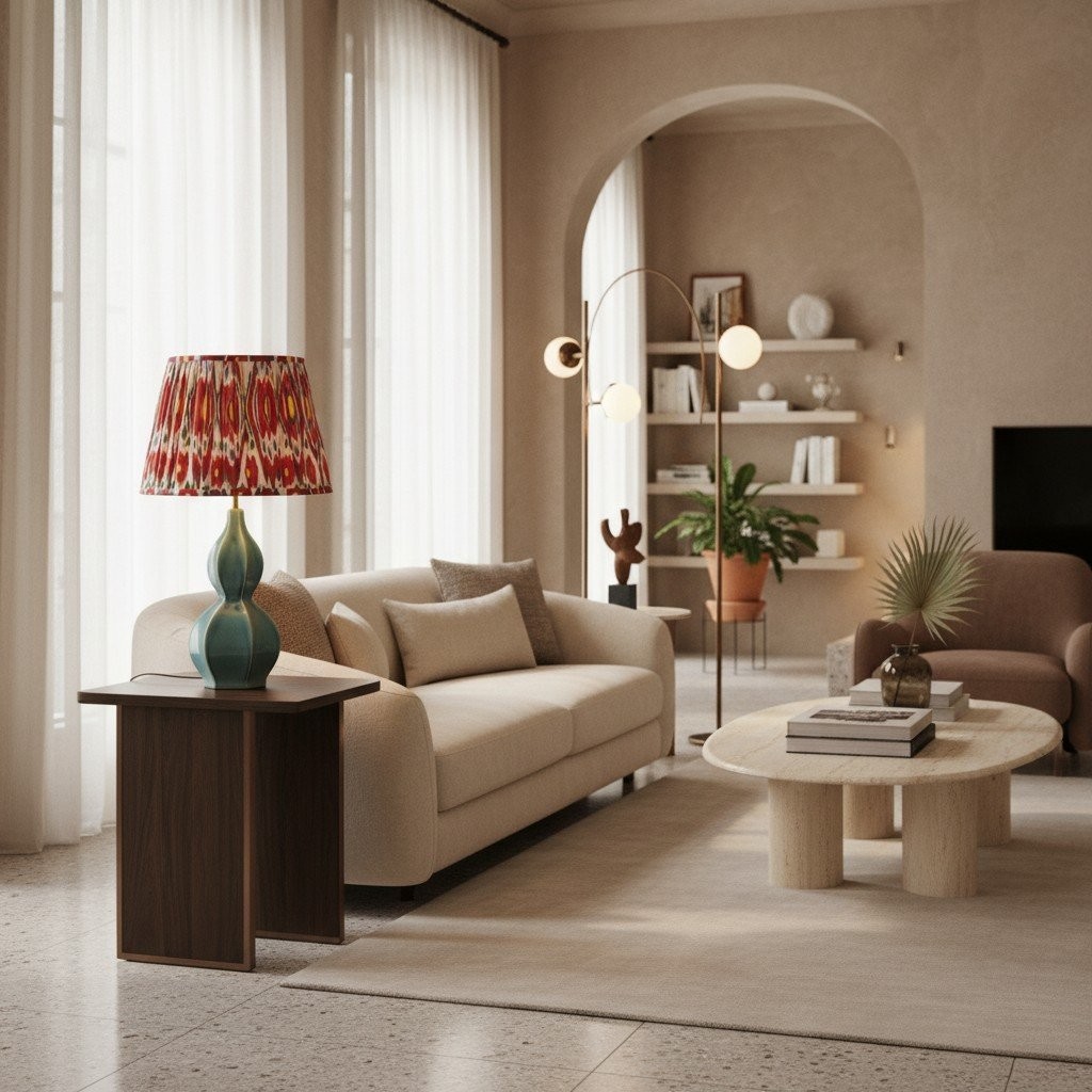 Thalune Table Lamp in Seaweed Ceramic - Sculptural Coastal Glow for Bedrooms and Living Rooms T593