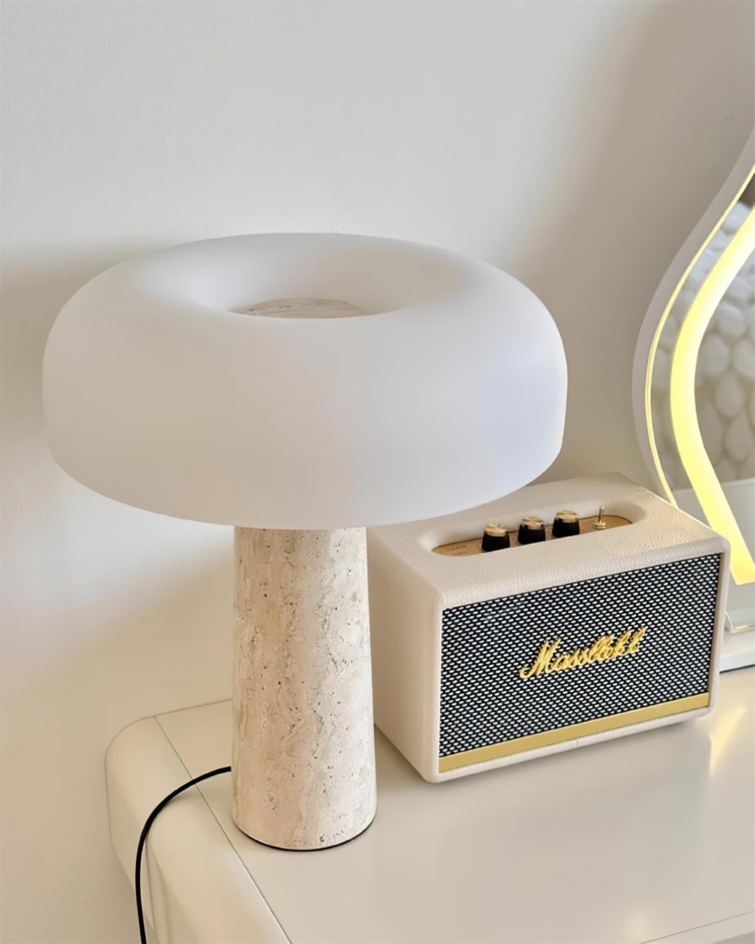 Kine Travertine Table Lamp D52