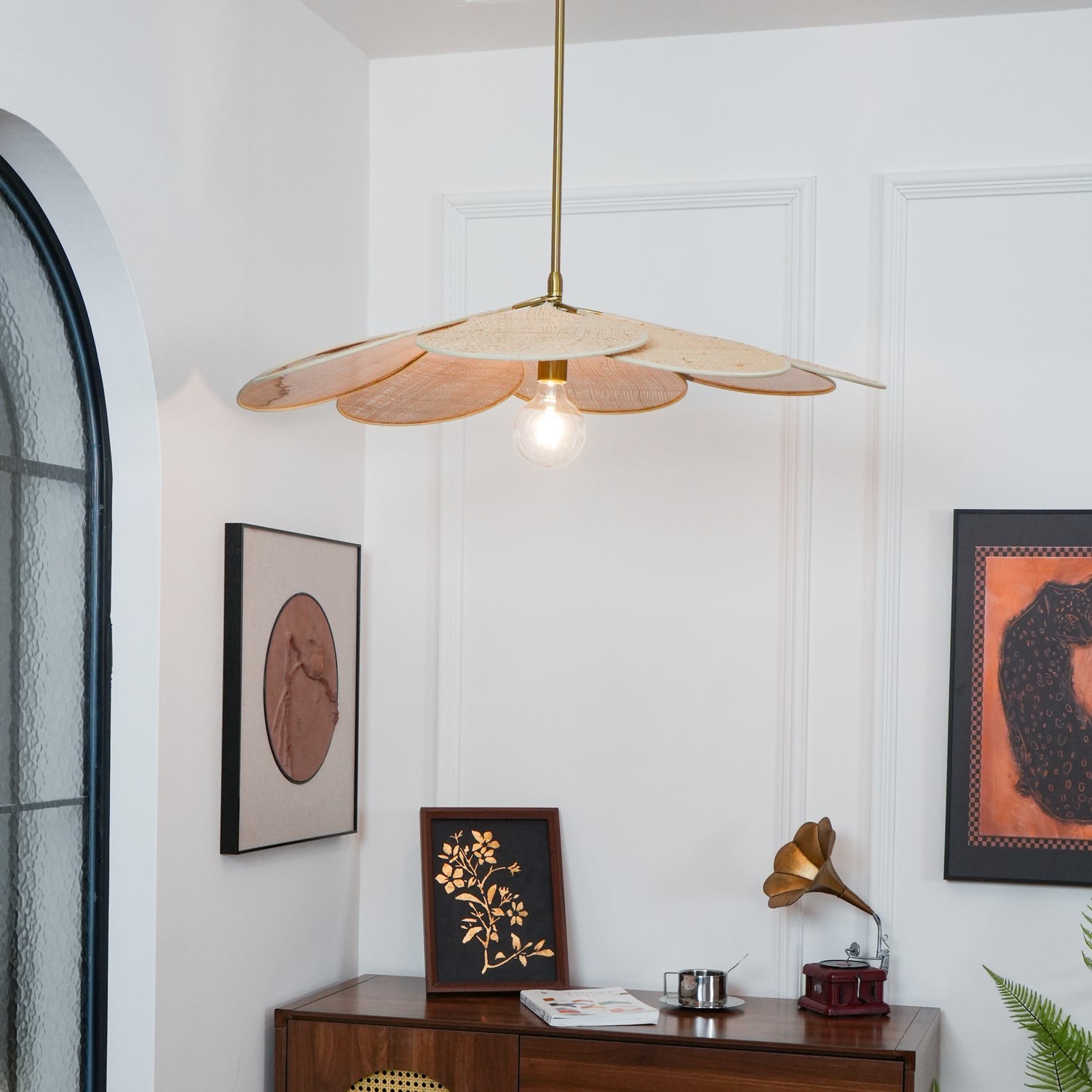 Petals Bloom Rattan Pendant Lamp M532