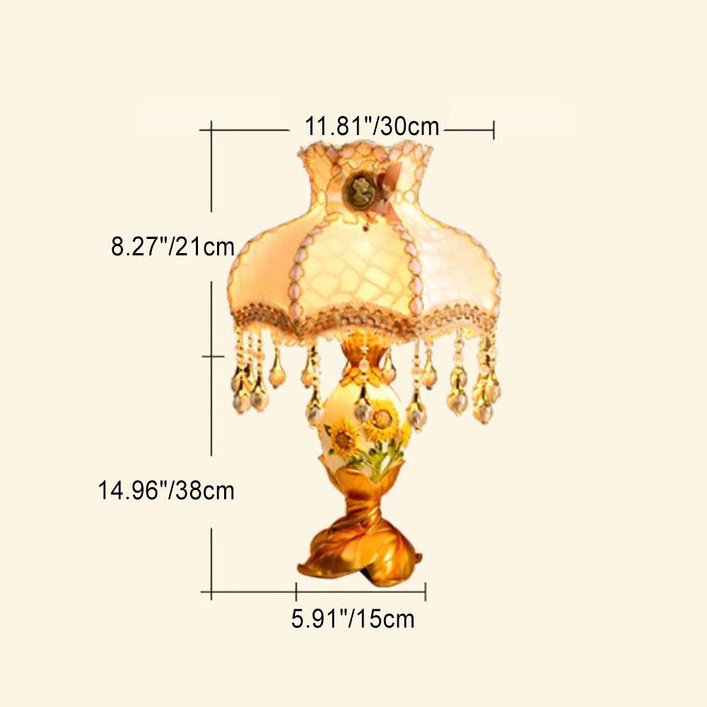 European Style Luxury Metal Sunflower Table Lamp M15