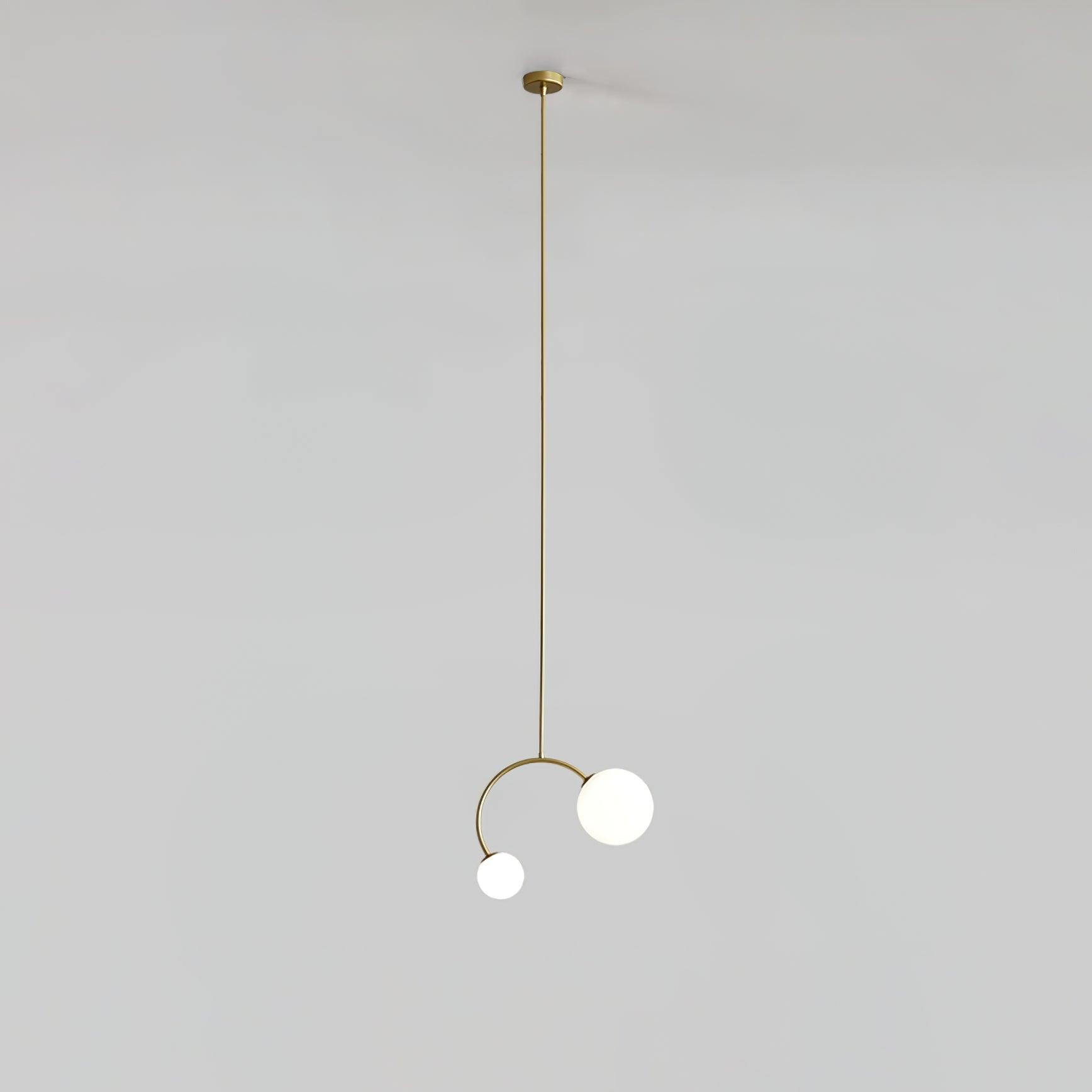 Creative Double Heads Glass Pendant Lamp M493