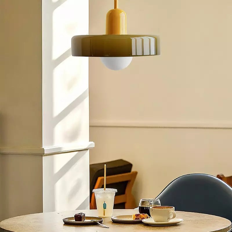 Morandi Glass Disc Orb Pendant Lamp S85