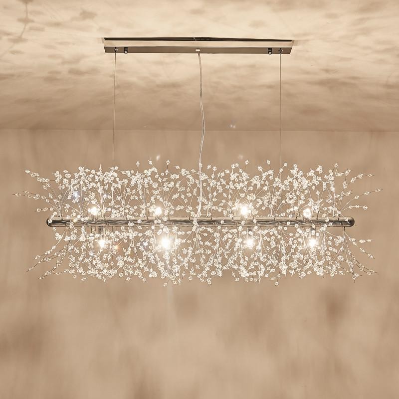 Modern Rectangular Crystal Fireworks Chandelier S15
