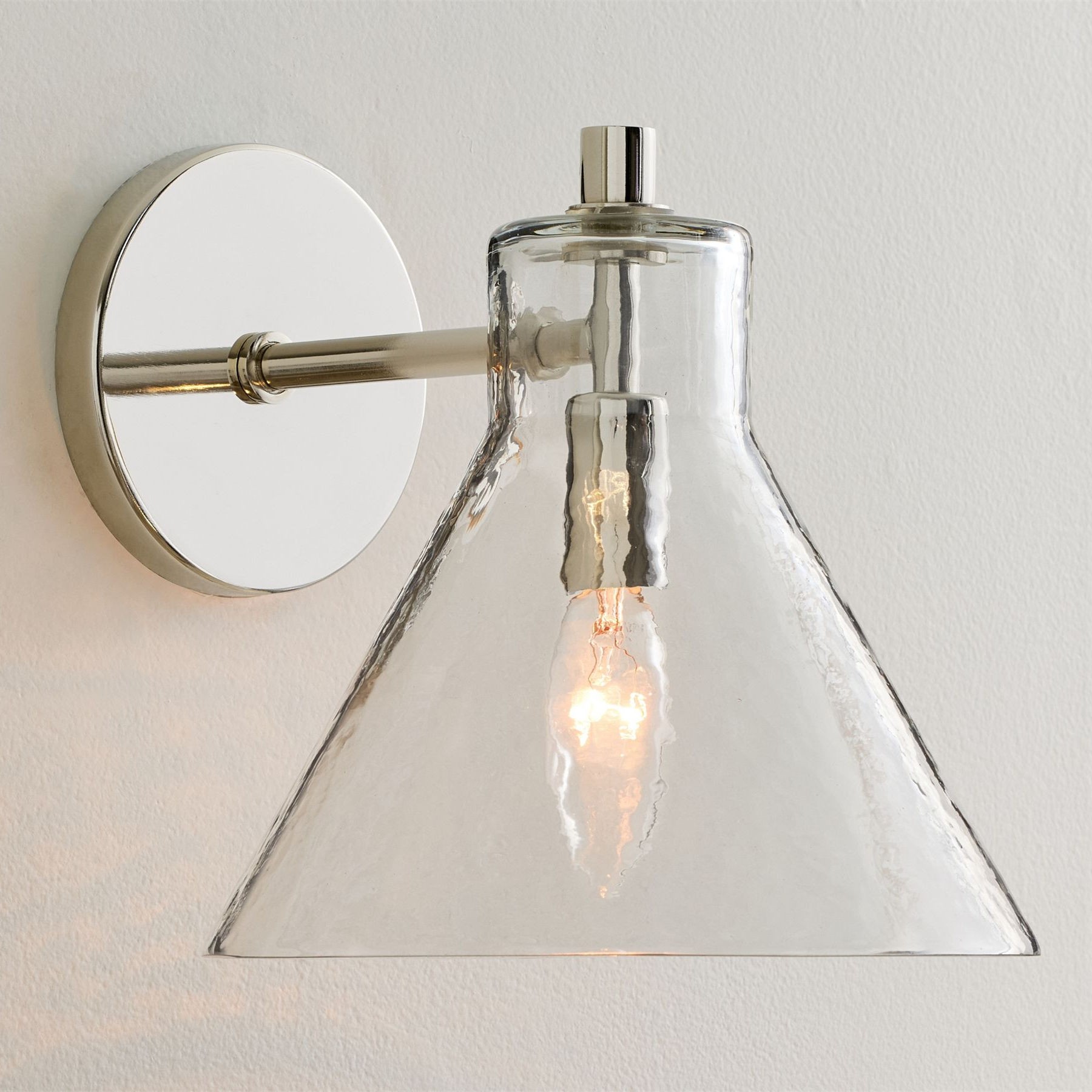 Glavira Recycled Glass Double Sconce - Indoor Brass Wall Lighting T049