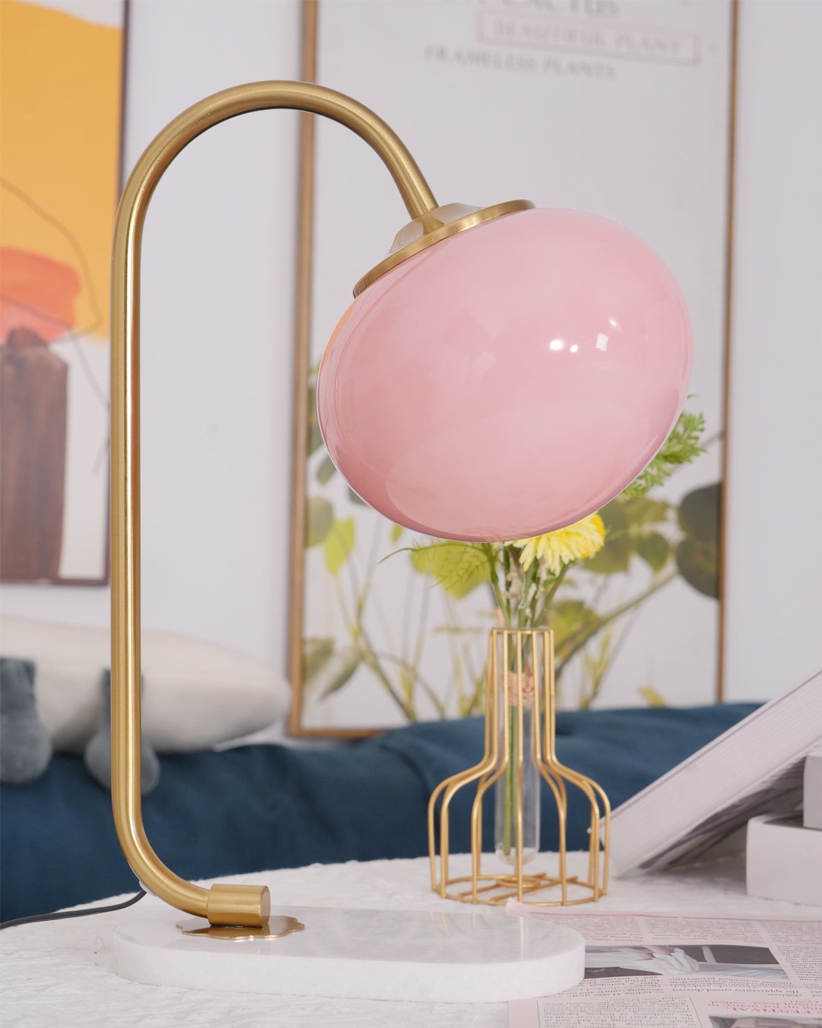 Nordic Mushroom Glass Bedside Table Lamp M335